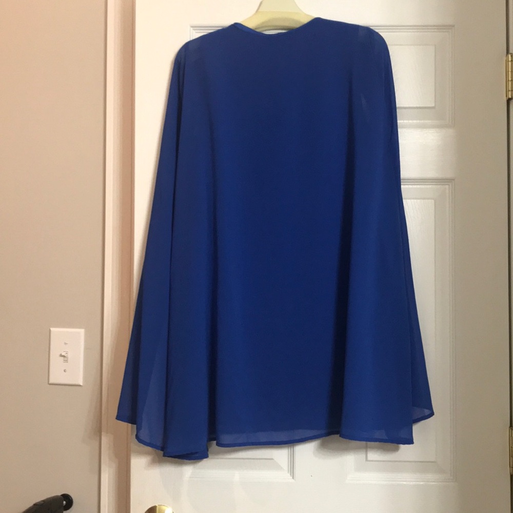 Blue Cape Dress - Picture 5 of 5